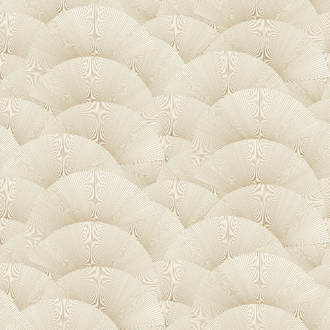 Morning Shell Wallpaper- Cream & Gold