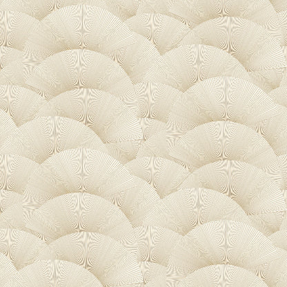 Morning Shell Wallpaper- Cream & Gold