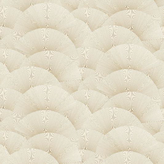 Morning Shell Wallpaper- Cream & Gold