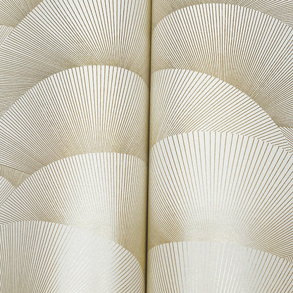 Morning Shell Wallpaper- Cream & Gold