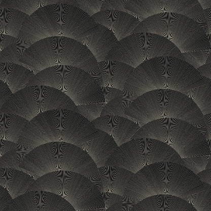 Morning Shell Wallpaper- Black & Grey