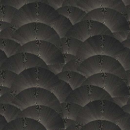 Morning Shell Wallpaper- Black & Grey