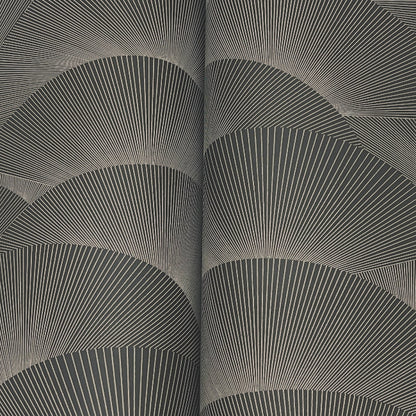 Morning Shell Wallpaper- Black & Grey