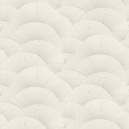 Morning Shell Wallpaper- White & Silver