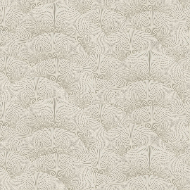 Morning Shell Wallpaper- Taupe & Gold