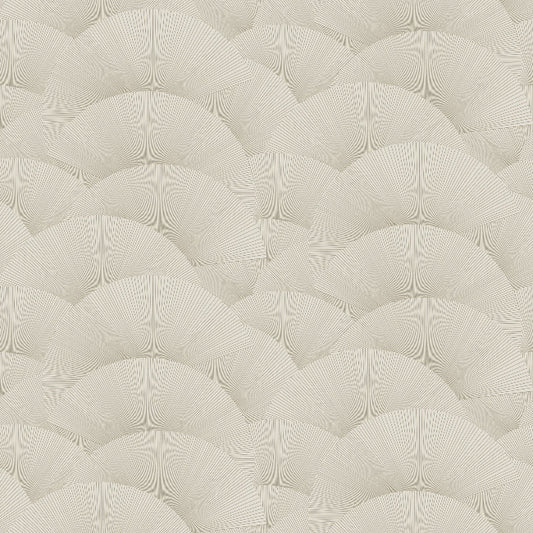 Morning Shell Wallpaper- Taupe & Gold