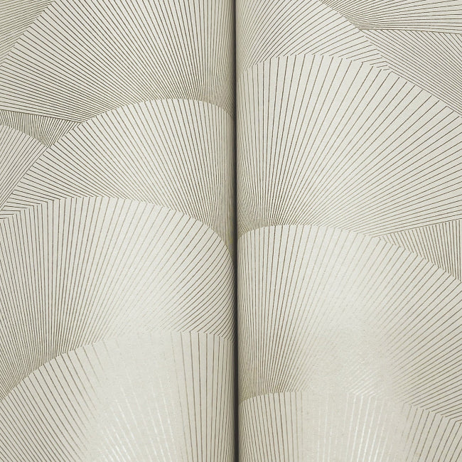 Morning Shell Wallpaper- Taupe & Gold