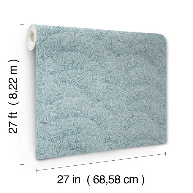 Morning Shell Wallpaper- Blue