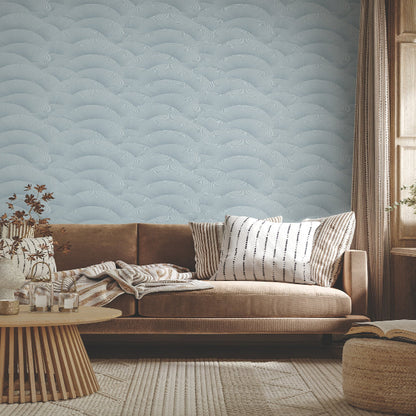 Morning Shell Wallpaper- Blue