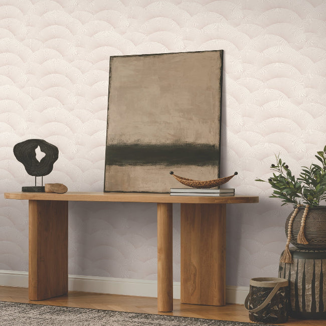 Morning Shell Wallpaper- Blush