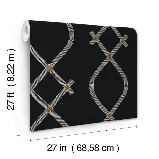Ellena Wallpaper- Black