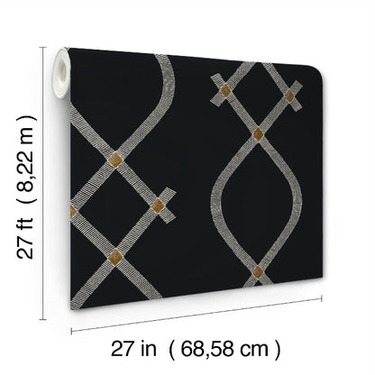 Ellena Wallpaper- Black