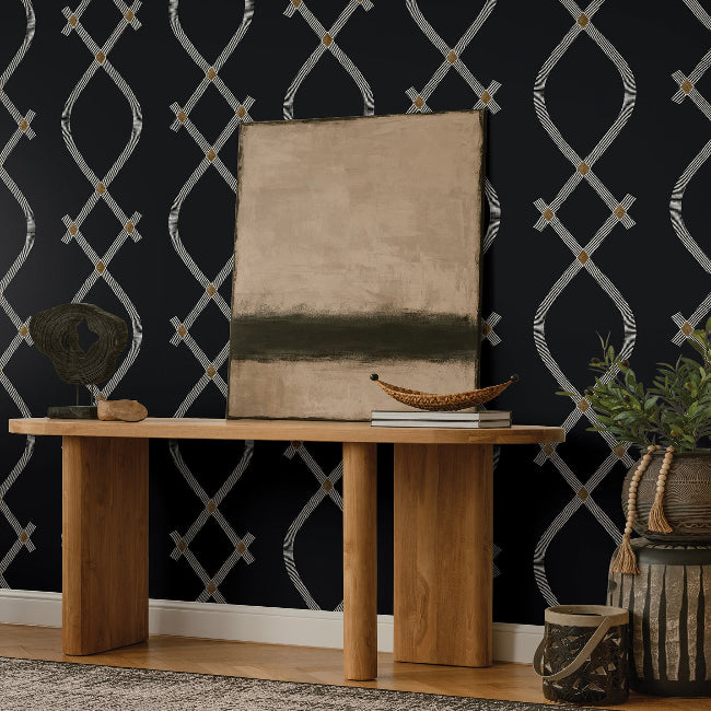Ellena Wallpaper- Black