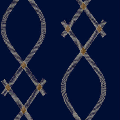 Ellena Wallpaper- Navy