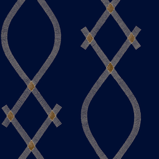 Ellena Wallpaper- Navy