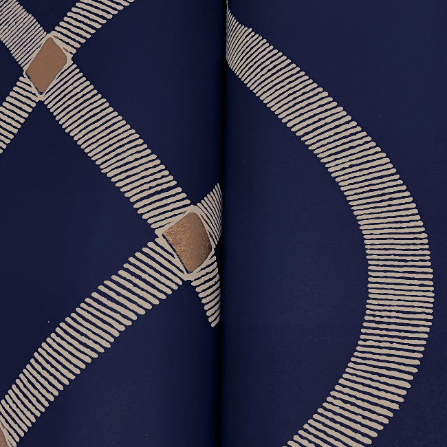 Ellena Wallpaper- Navy