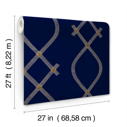 Ellena Wallpaper- Navy
