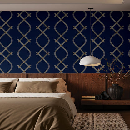 Ellena Wallpaper- Navy