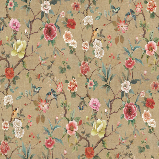 Kimora's Garden Wallpaper- Linen
