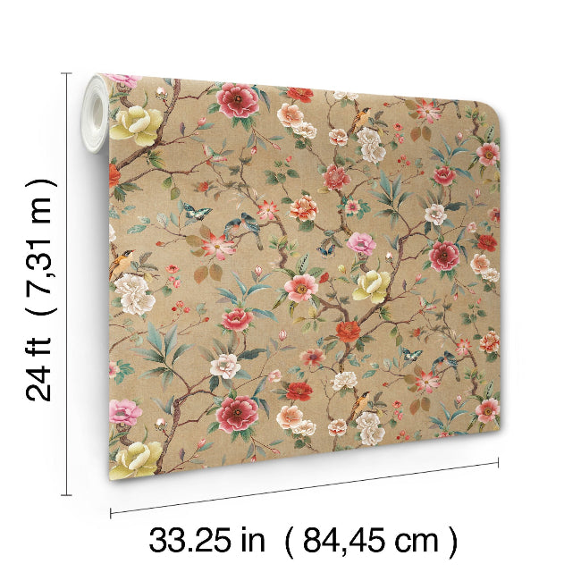 Kimora's Garden Wallpaper- Linen