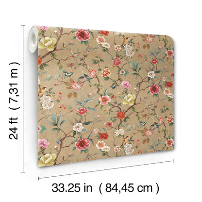 Kimora's Garden Wallpaper- Linen