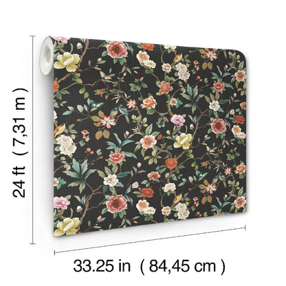 Kimora's Garden Wallpaper- Black