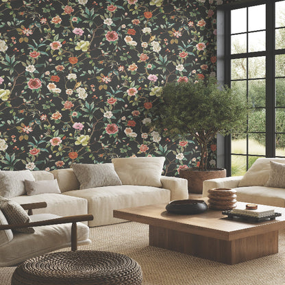 Kimora's Garden Wallpaper- Black