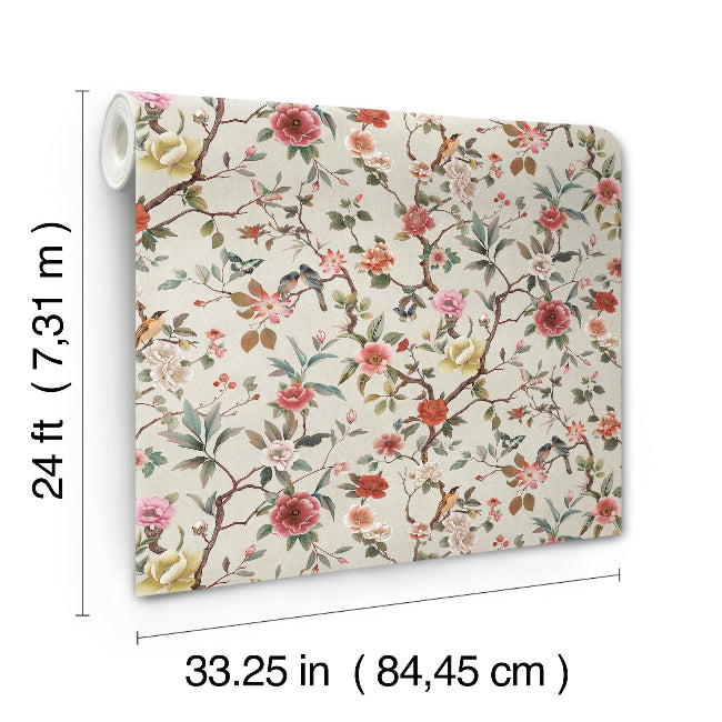 Kimora's Garden Wallpaper- Ivory