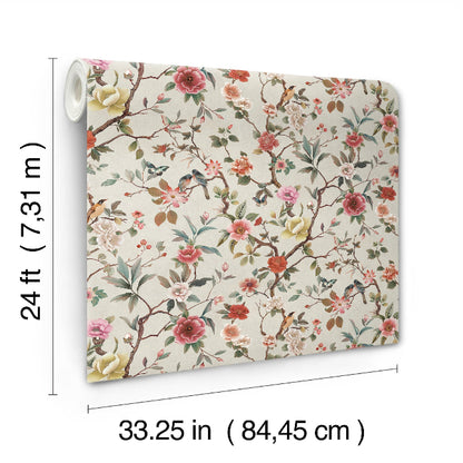 Kimora's Garden Wallpaper- Ivory