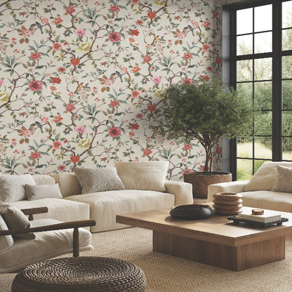 Kimora's Garden Wallpaper- Ivory