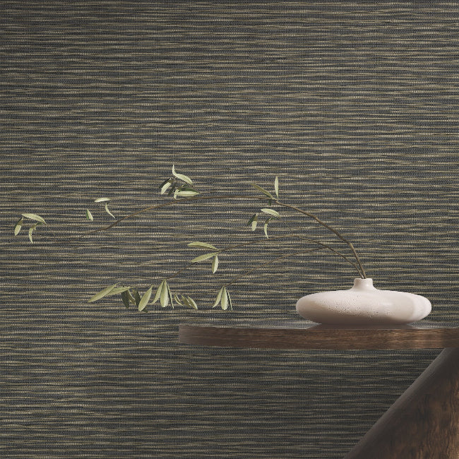 Lotus Weave Wallpaper- Charcoal