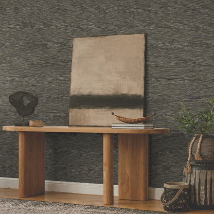 Lotus Weave Wallpaper- Charcoal