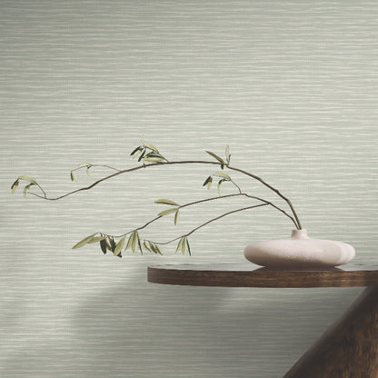 Lotus Weave Wallpaper- Soft Sage