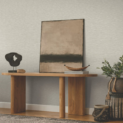 Lotus Weave Wallpaper- Warm Grey