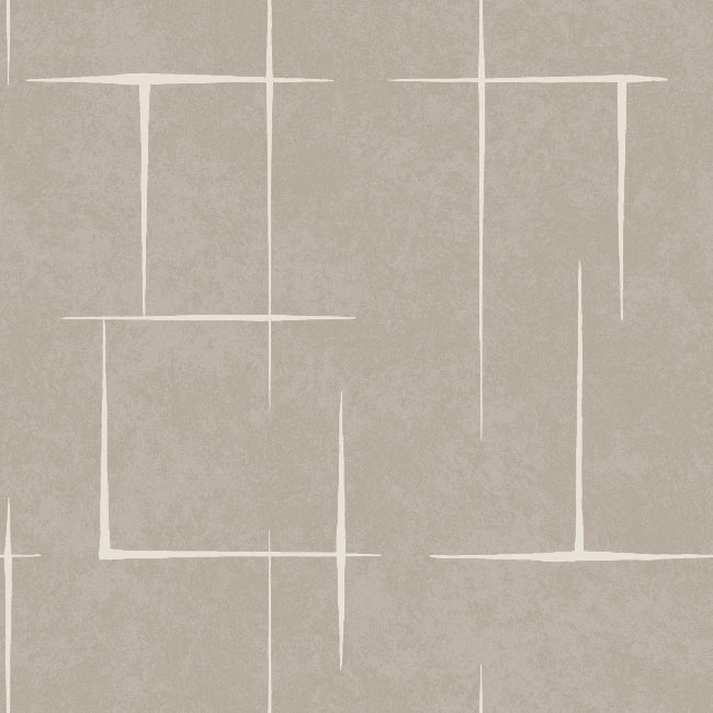 Malia Wallpaper- White & Taupe