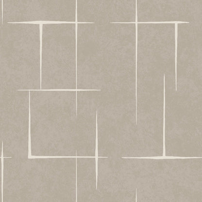 Malia Wallpaper- White & Taupe