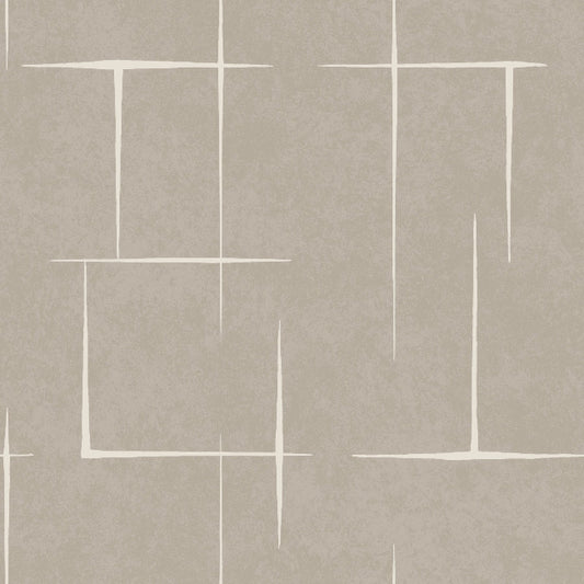 Malia Wallpaper- White & Taupe