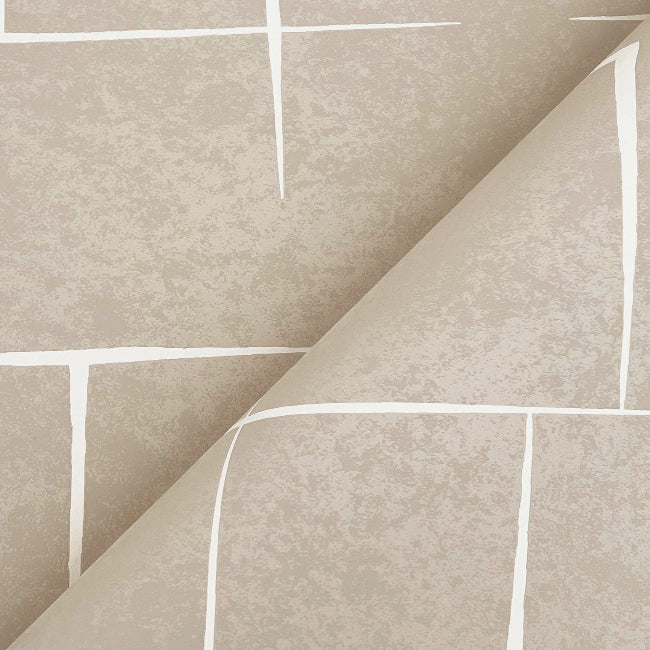 Malia Wallpaper- White & Taupe