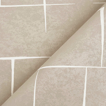 Malia Wallpaper- White & Taupe