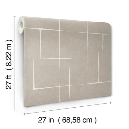 Malia Wallpaper- White & Taupe
