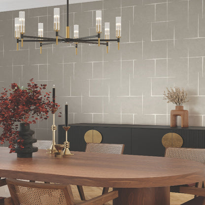 Malia Wallpaper- White & Taupe