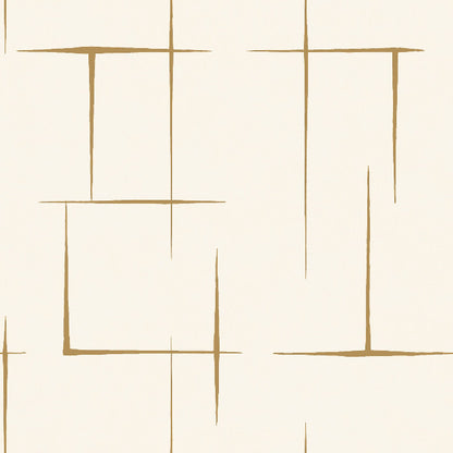 Malia Wallpaper- Gold & White
