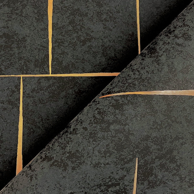 Malia Wallpaper- Gold & Black