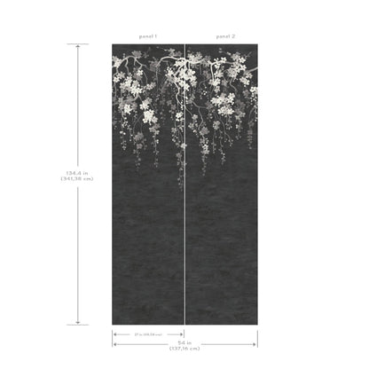 Sakura Blooms Wall Mural- Black