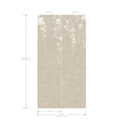 Sakura Blooms Wall Mural- Neutral