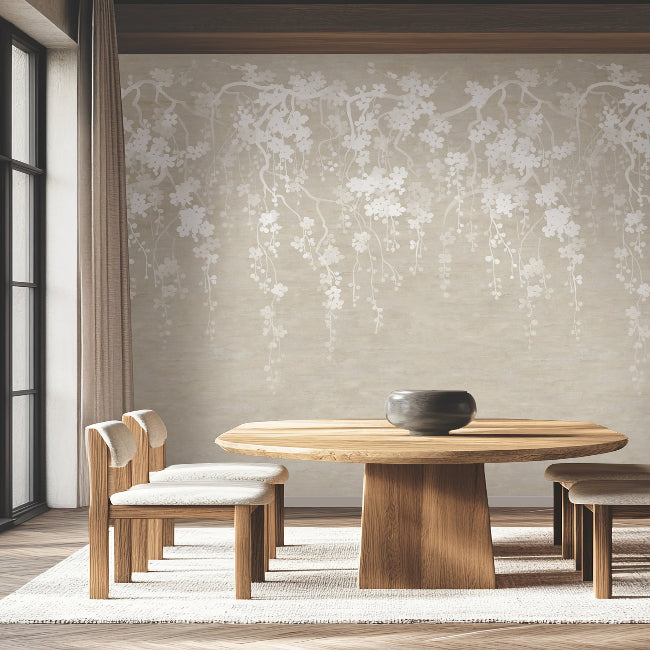 Sakura Blooms Wall Mural- Neutral
