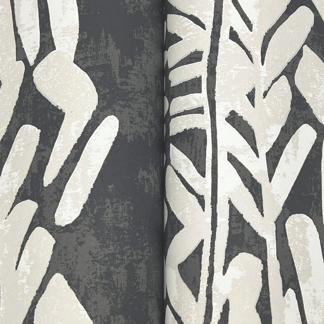 Timira Wallpaper- Charcoal