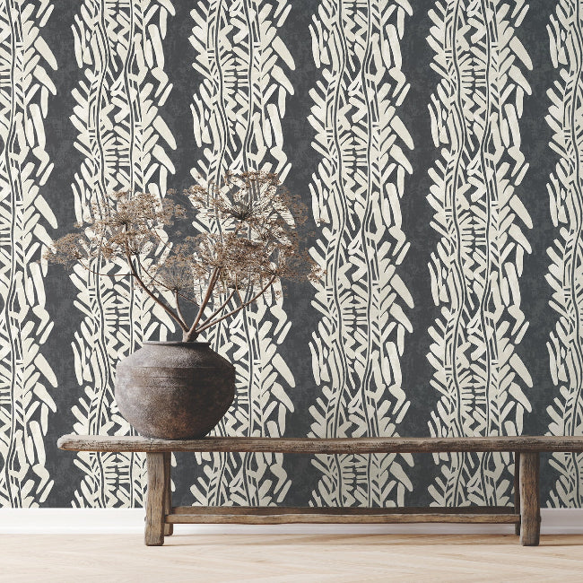Timira Wallpaper- Charcoal