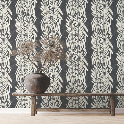 Timira Wallpaper- Charcoal