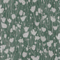 Shimmering Poppies Wallpaper- Green & Silver